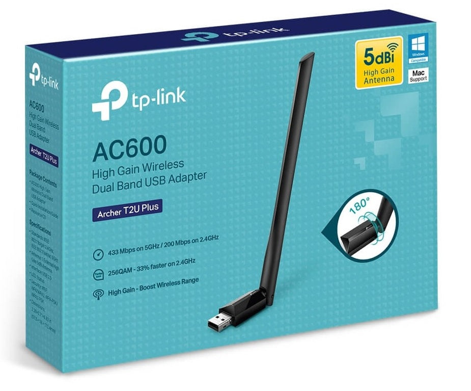 TARJETA DE RED INALAMBRICA TP-LINK AC600 ARCHER T2U PLUS USB