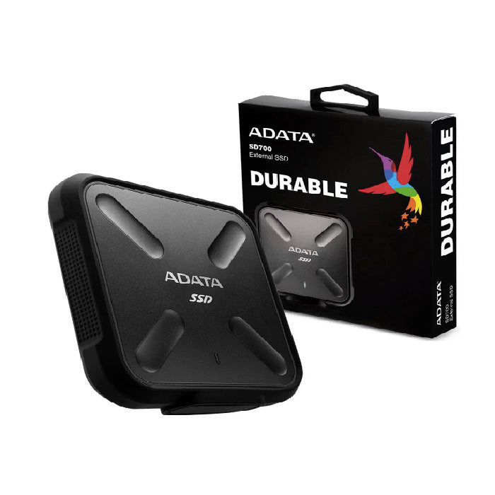 UNIDAD ESTADO SOLIDO EXTERNA ADATA 512GB SD700 USB 3.2 NEGRO ASD700 512GU31 CBK