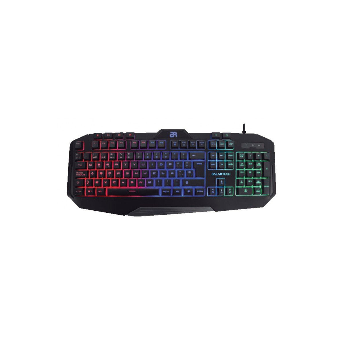 TECLADO BALAM RUSH (BR-929639) GUNFIRE,USB,111 TECLAS,LED,3 COLORES,CABLE 1.8M,NEGRO