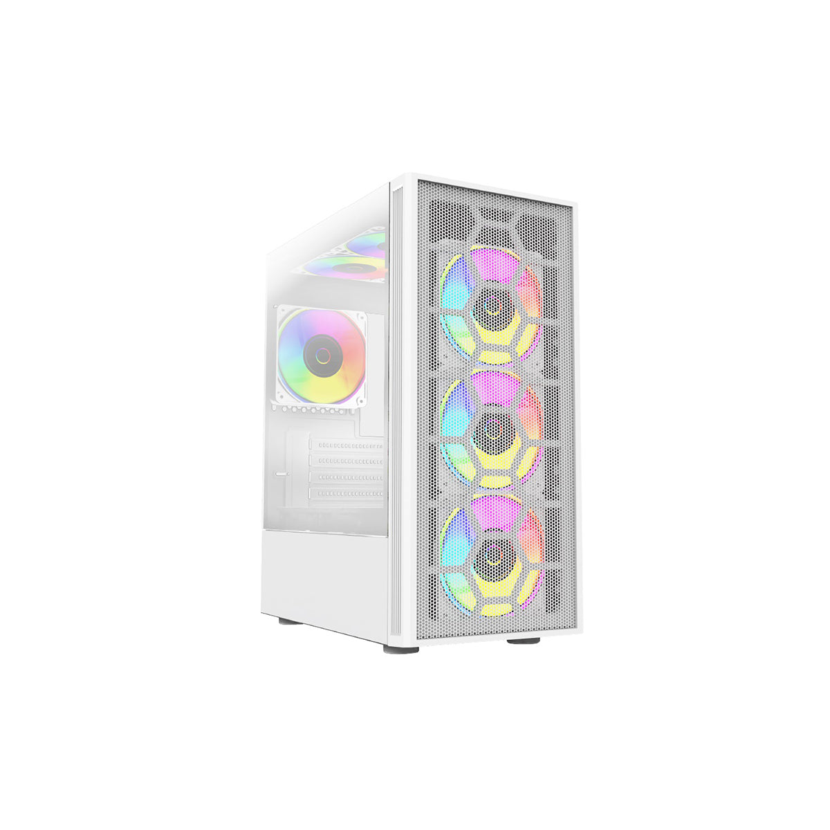 GABINETE BALAM RUSH (BR-936088)DRAGONFLY II MESH GM740S,MICRO ATX,1*USB 3.0,CRISTAL TEMP,BLANCO