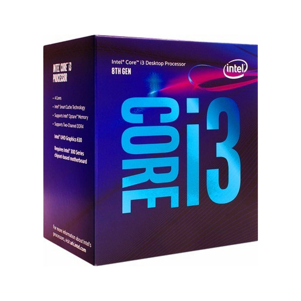 PROCESADOR INTEL CORE I3 8100 1151 4CORE 3.6GHZ 65W GRAFICOS UHD 630 BX80684I38100