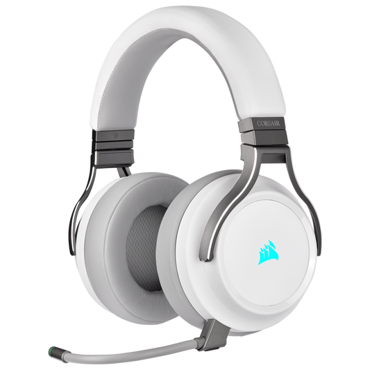 AURICULARES CORSAIR VIRTUOSO WIRELESS RGB WHITE 7.1CH USB 3.5MM PC PS5 XBOXONE CA-9011186-NA