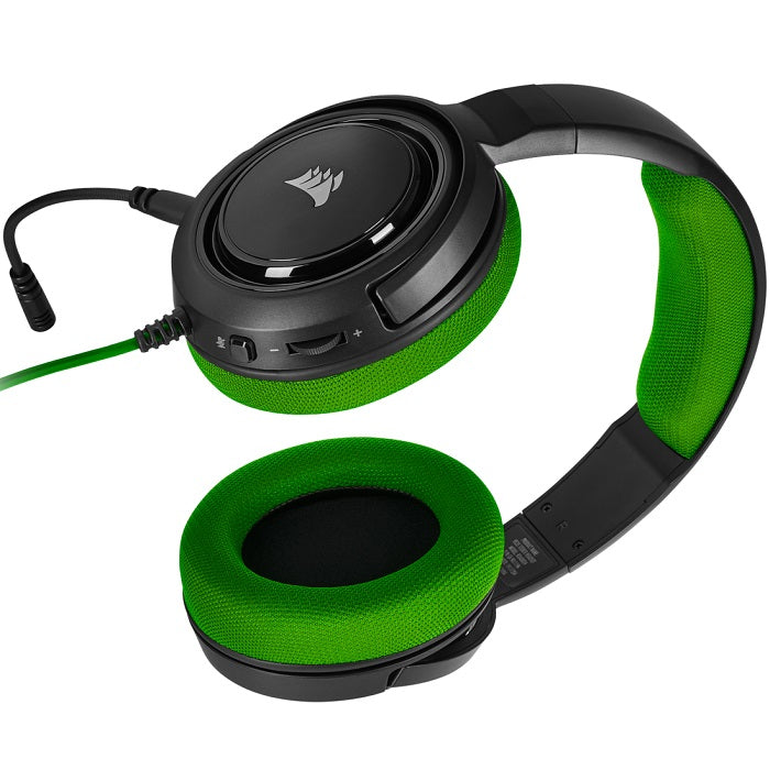 AURICULARES CORSAIR HS35 STEREO GAMING GREEN 3.5 MM CA-9011197-NA