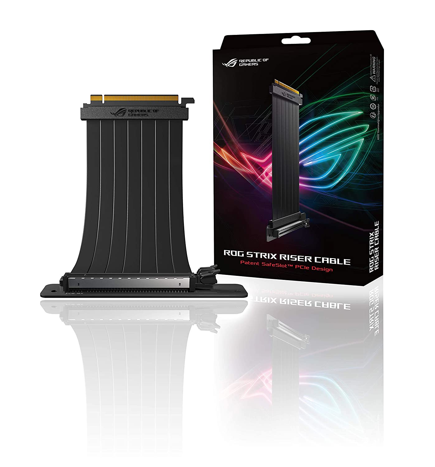 ADAPTADOR VERTICAL ASUS RS200 ROG STRIX RISER CABLE EXTENSION PCI-E 3.0X16 FLEXIBLE NEGRO