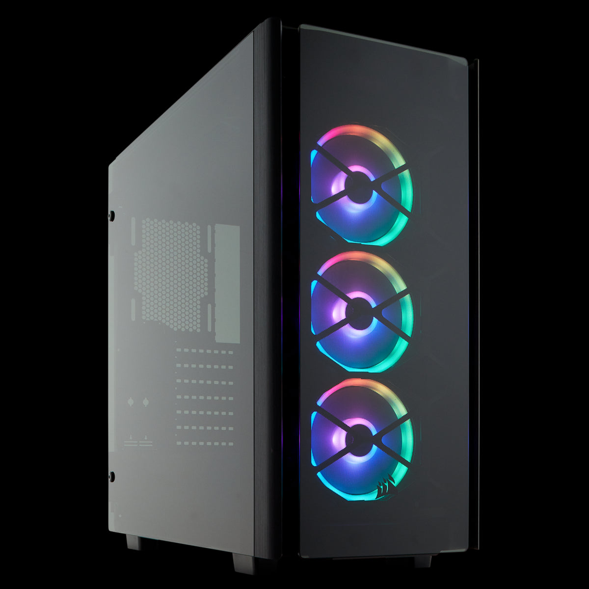 GABINETE CORSAIR (CC-9011139-WW) OBSIDIAN 500D RGBSE PREMIUM NEGRO VENT. CRISTAL ATX