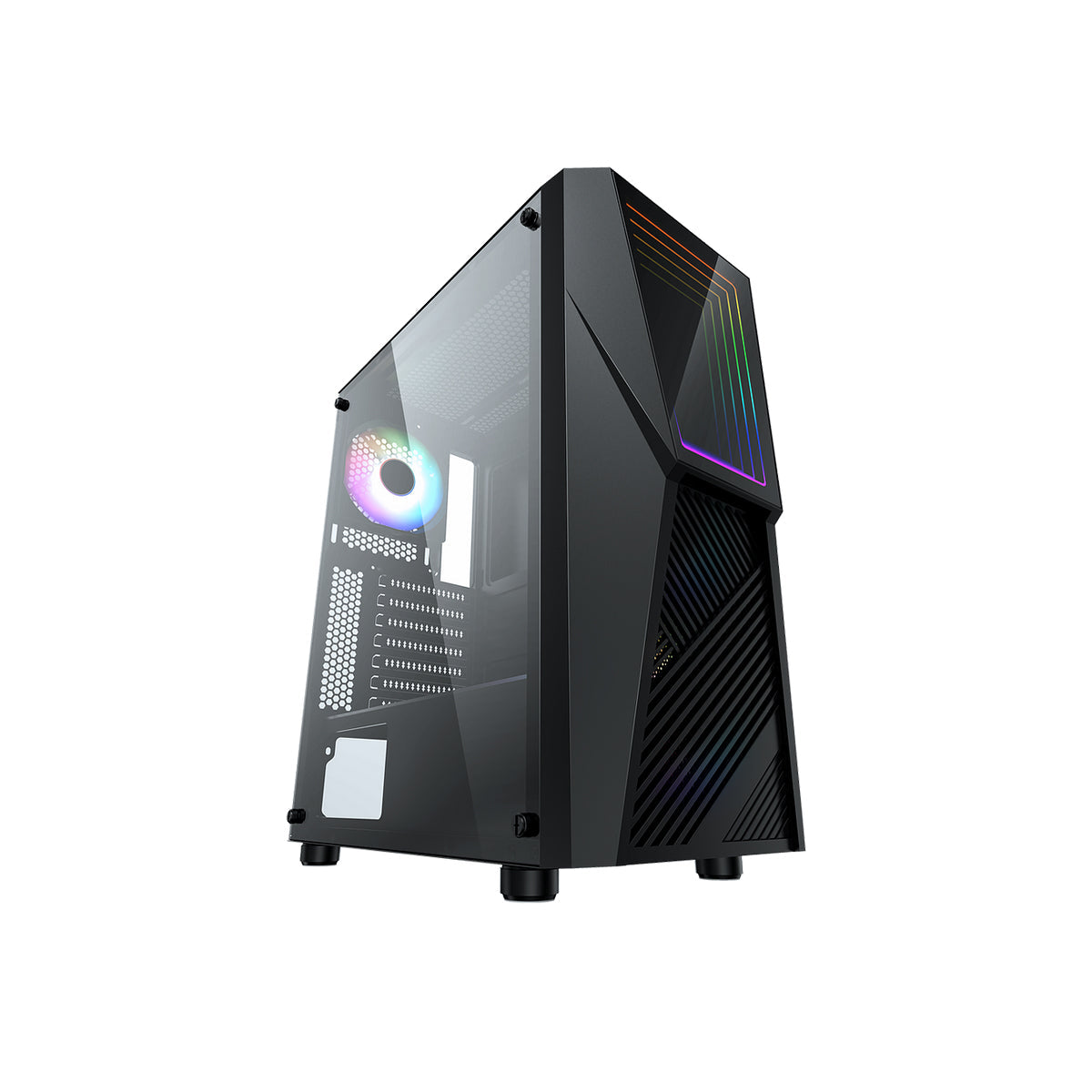 GABINETE YAGUARET INFINITY RGB CRISTAL TEMP ATX CGINFINITYYGT