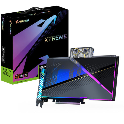 TARJETA DE VIDEO GIGABYTE (GV-N4080AORUSX WB-16GD)RTX 4080, 256BIT, 512 M*32 GDDR6X, HDMI, ATX