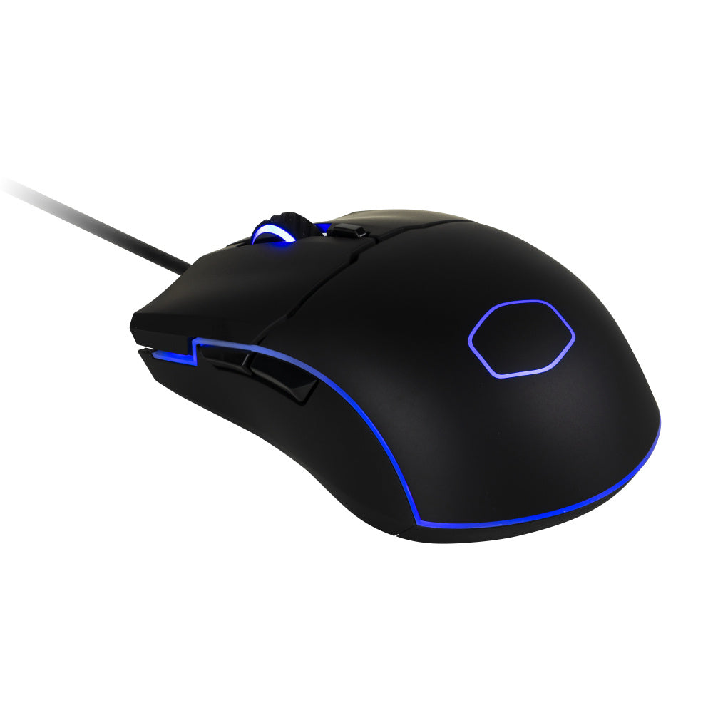 MOUSE COOLER MASTER (CM-110-KKWO1) 5 NIVELES DPI AJUSTABLE,AMBIDIESTRO,6 BOTONES,RGB,USB,NEGRO
