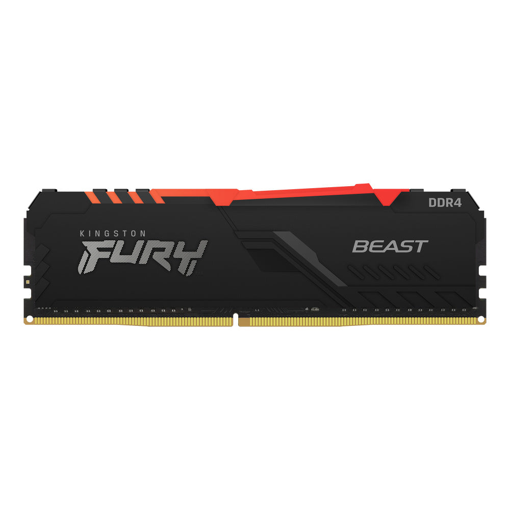MEMORIA RAM KINGSTON FURY BEAST 32GB DDR4 2666MHZ CL16 NEGRO RGB KF426C16BBA 32