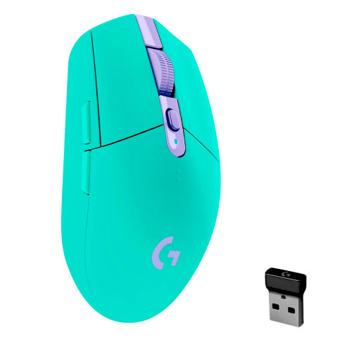 MOUSE LOGITECH G305 LIGHTSPEED MINT OPTICO INALAMBRICO USB 1MS SENSOR HERO 12000DPI 6BOT 910-006377