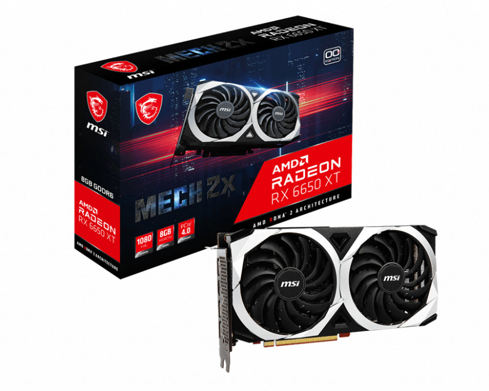 TARJETA DE VIDEO MSI (RX 7600 MECH 2X CLASSIC 8G OC) 8GB GDDR6, 2695 MHZ, 1*HDMI, 3*DP