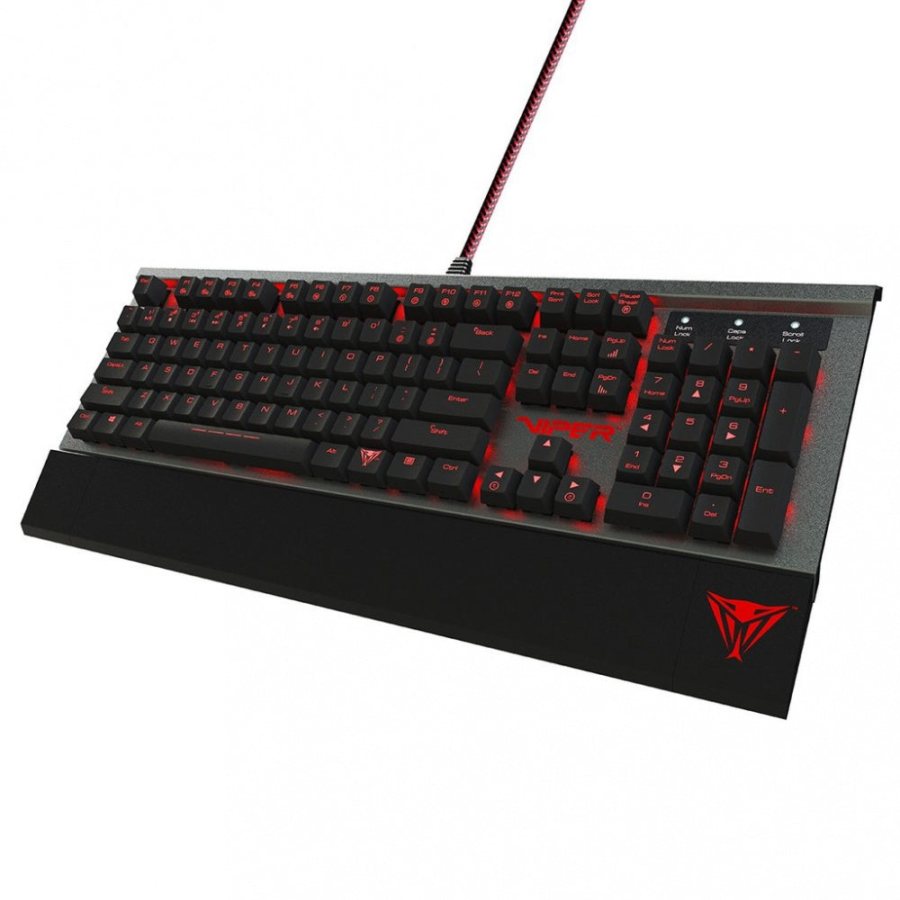 TECLADO MECANICO PATRIOT VIPER V730 INGLES SWITCH CAFE RETROILUMINADO LED ROJO PV730MBULGM