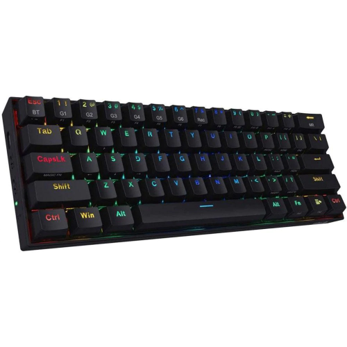 TECLADO MECANICO REDRAGON DRAGONBORN 60% CTNMNLES NEGRO RGB SWITCH AZUL K630RGB