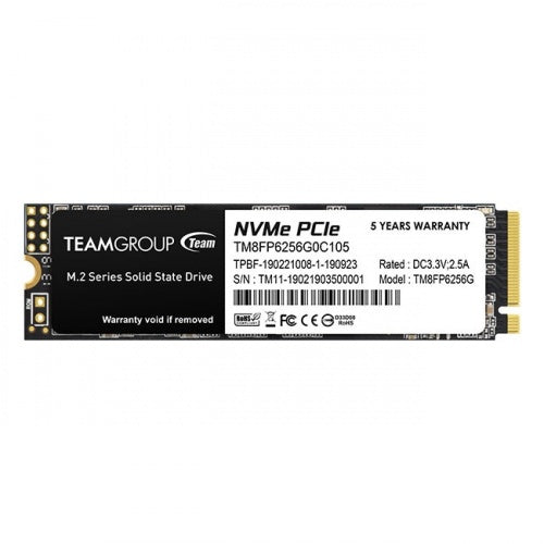 UNIDAD ESTADO SOLIDO TEAMGROUP MP33 256GB M.2 2280 PCIe 3.0 x4 NVMe 1.3 3D NAND TM8FP6256G0C101