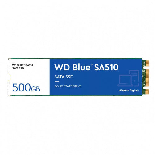 UNIDAD DE ESTADO SOLIDO SSD WD BLUE 500GB M.2 2280 SATA 3DNAND WDS500G3B0B