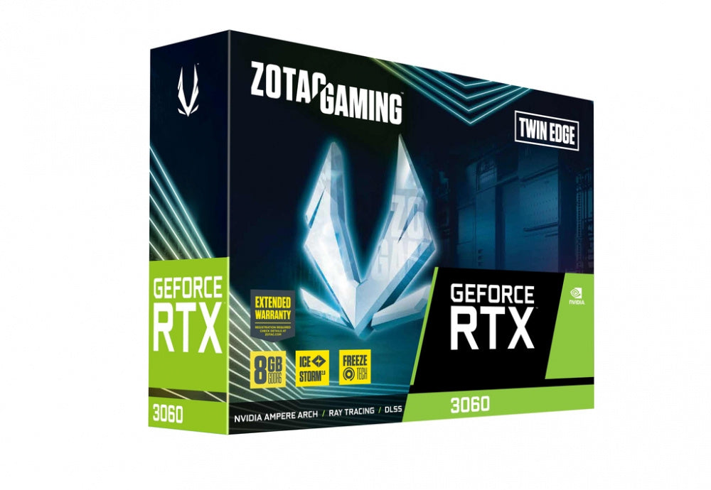 TARJETA DE VIDEO ZOTAC (ZT-A30630E-10M) RTX 3060 TWIN EDGE, 128BITS, GDDR6 8GB, HDMI