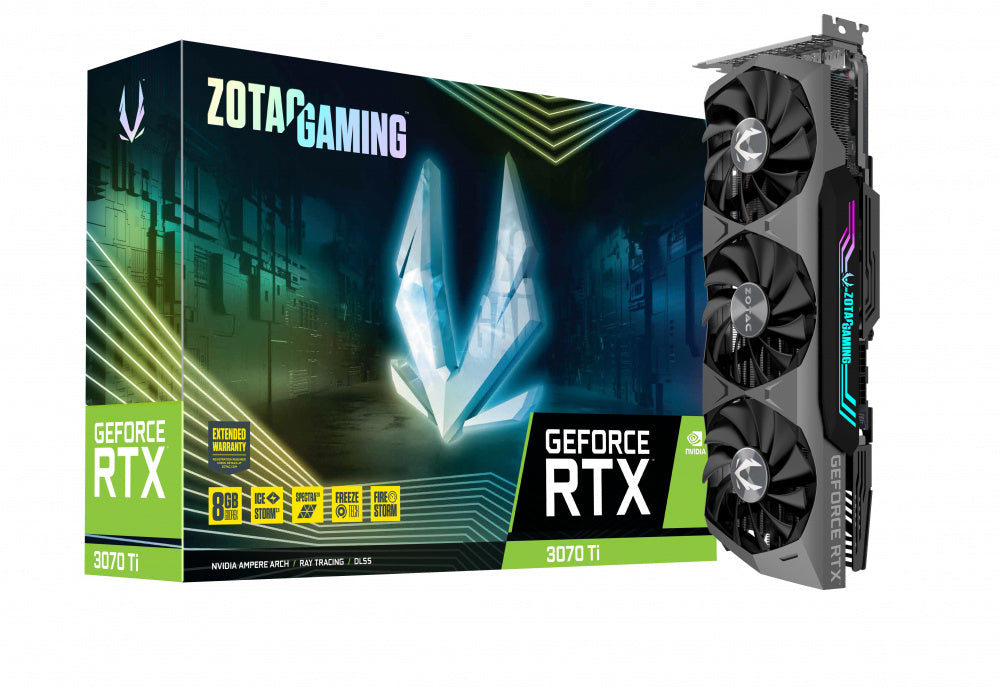 TARJETA DE VIDEO ZOTAC (ZT-A30710Q-10P) RTX 3070 TI, 8GB GDDR6X, 256BIT,DP*3,HDMI