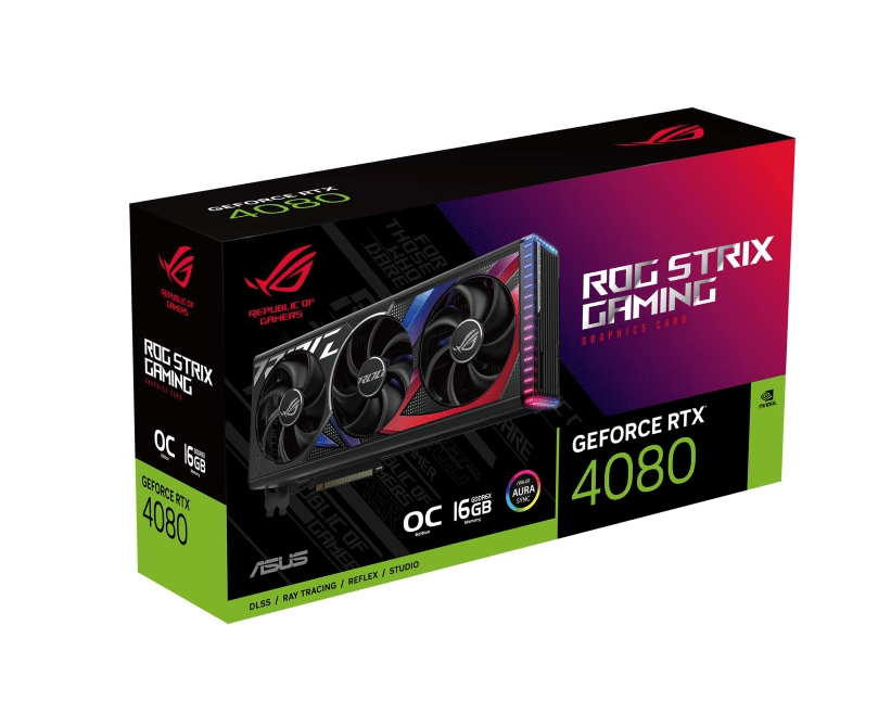 TARJETA DE VIDEO ASUS (ROG-STRIX-RTX4080-O16G-GAMING) 256BIT,PCI-E 4.0,2*HDMI2.1A,3*DP 1.4A,TRI FAN