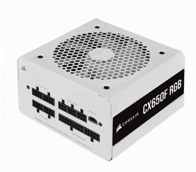 FUENTE DE PODER CORSAIR CX650F RGB 650W 80 PLUS BRONCE ATX BLANCA CP-9020226-NA