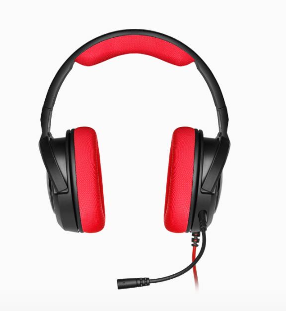 AURICULARES CORSAIR HS35 STEREO GAMING RED 3.5 MM CA-9011198-NA