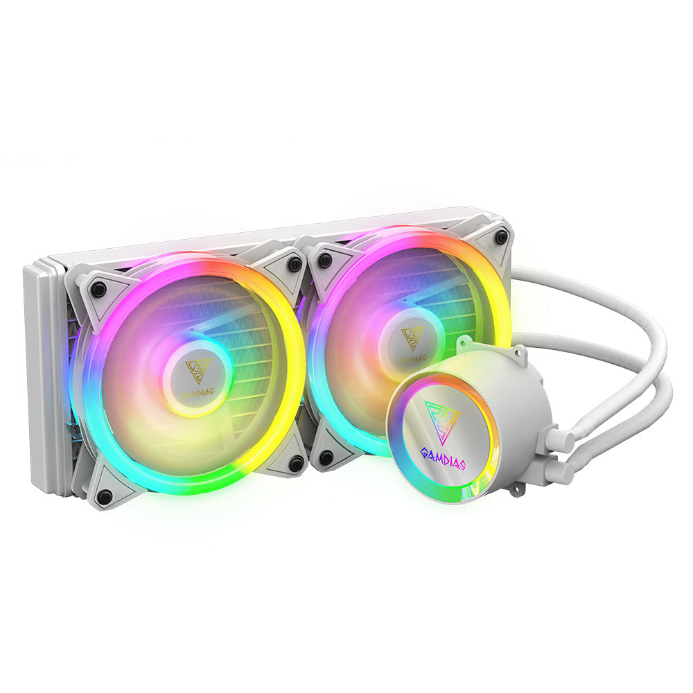 ENFRIAMIENTO LIQUIDO GAMDIAS CHIONE M2-240RW BLANCO 2VENT 120MM RGB