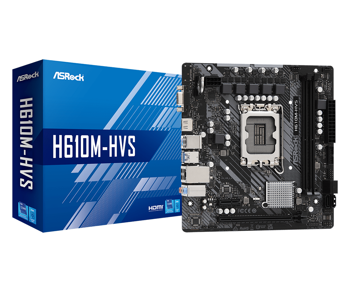 TARJETA MADRE ASROCK H610M-HVS 1700 2xDDR4 MATX