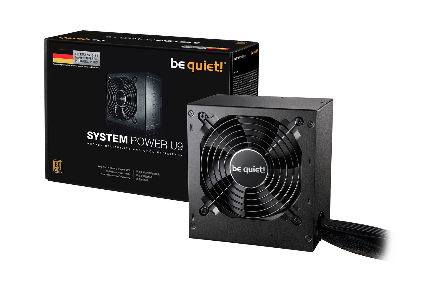 FUENTE DE PODER BE QUIET! U9 600W 80 PLUS BRONCE BN608