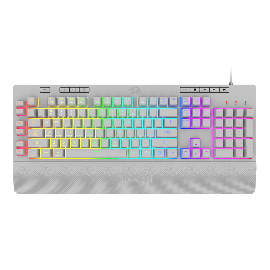 TECLADO REDRAGON SHIVA K512 BLANCO MEMBRANA RGB K512W-RGB-SP