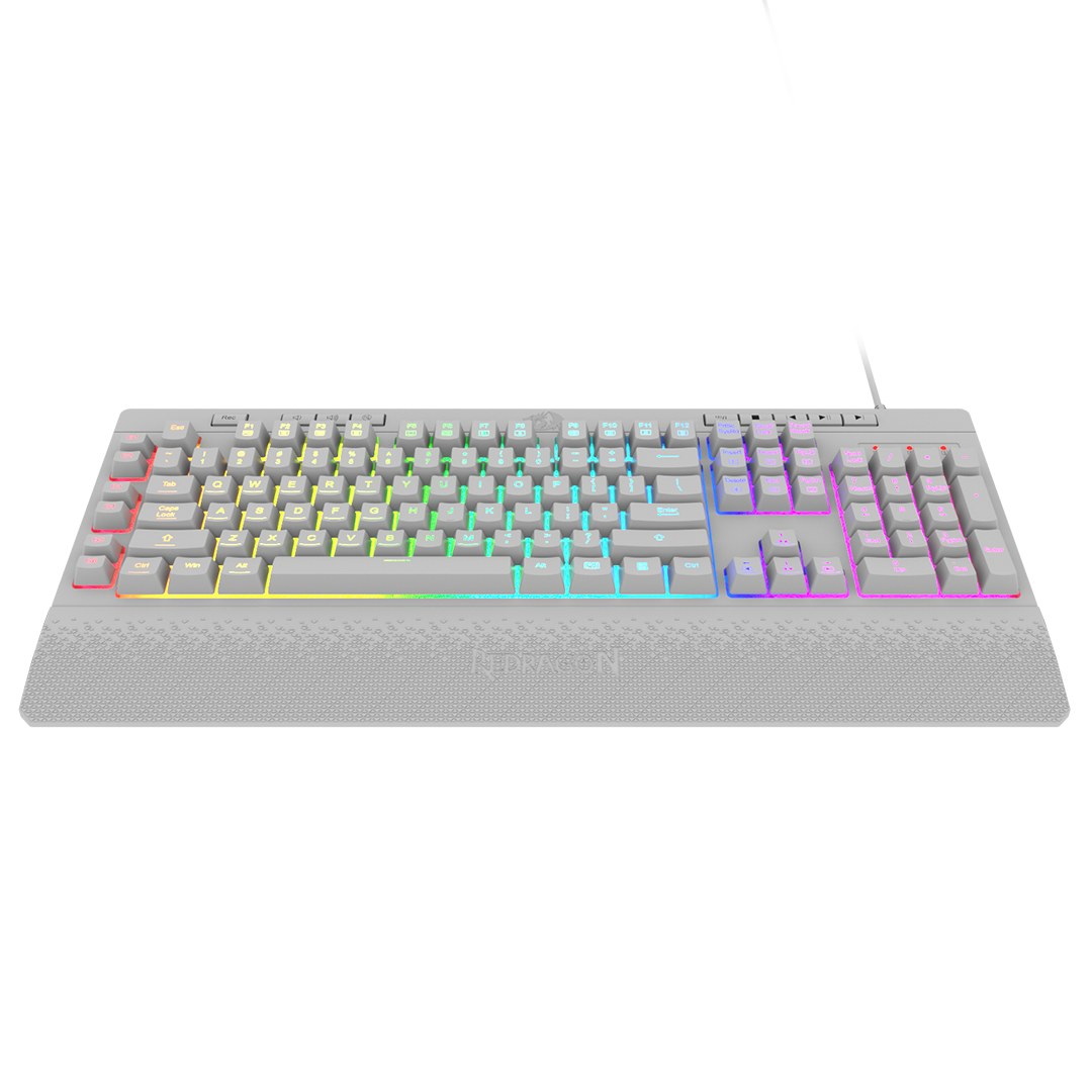 TECLADO REDRAGON SHIVA K512 BLANCO MEMBRANA RGB K512W-RGB-SP