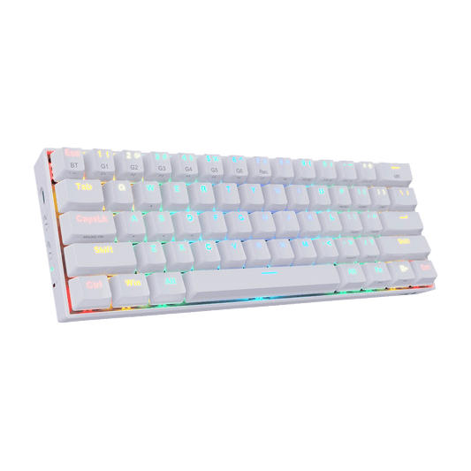 TECLADO MECANICO REDRAGON DRACONIC BLANCO 60% SWITCH CAFE K530W-RGB