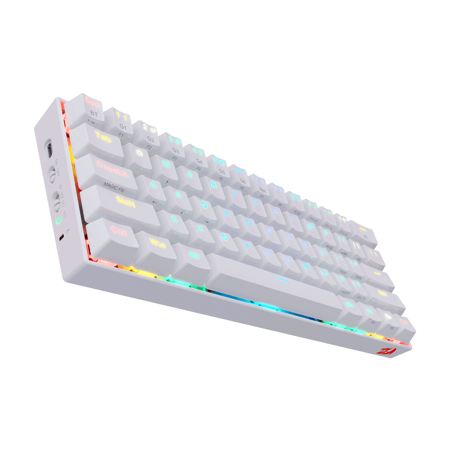 TECLADO MECANICO REDRAGON DRACONIC BLANCO 60% SWITCH CAFE K530W-RGB