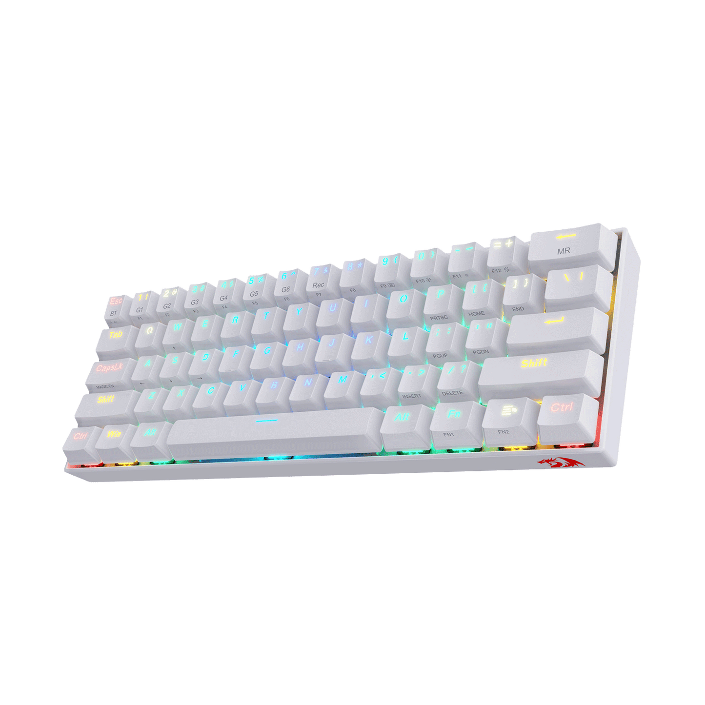 TECLADO MECANICO REDRAGON DRACONIC BLANCO 60% SWITCH CAFE K530W-RGB