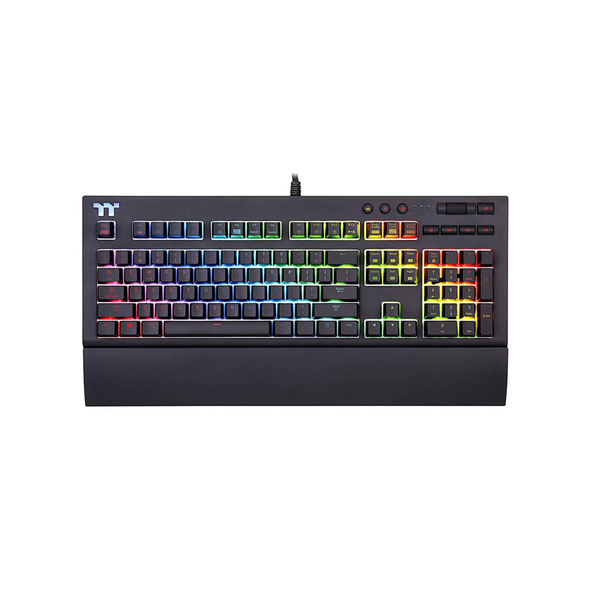 TECLADO MECANICO THERMALTAKE TT PREMIUMX1 RGB SWITCH CHERRY MX BLUE ESPA¶ô¶óOL KB-TPX-BLBRSP-01