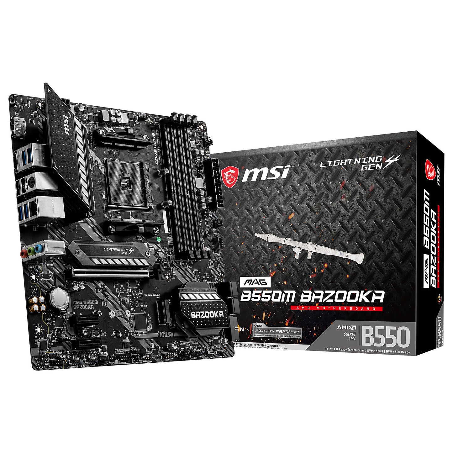 TARJETA MADRE MSI MAG B550M BAZOOKA AM4 MICRO ATX