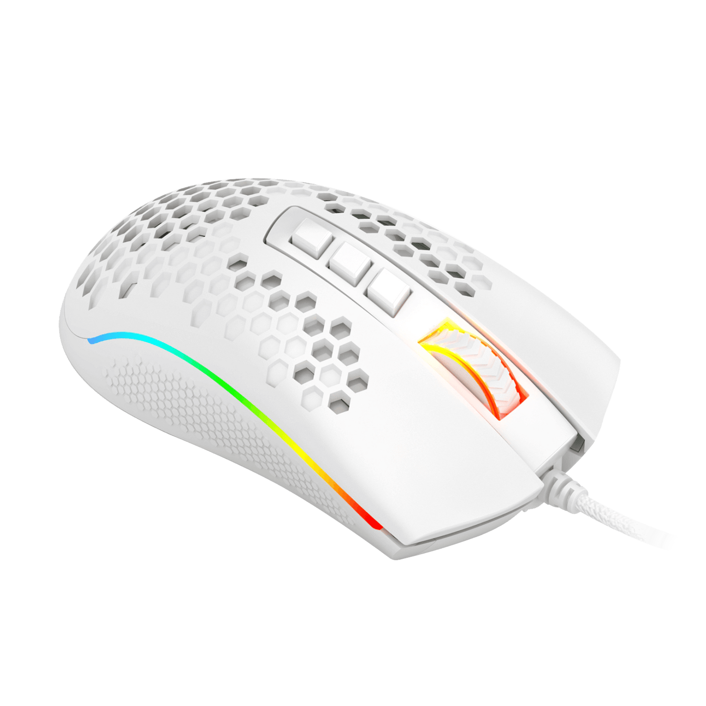 MOUSE REDRAGON STORM ELITE WHITE RGB 32000DPI 8BOT M988W-RGB