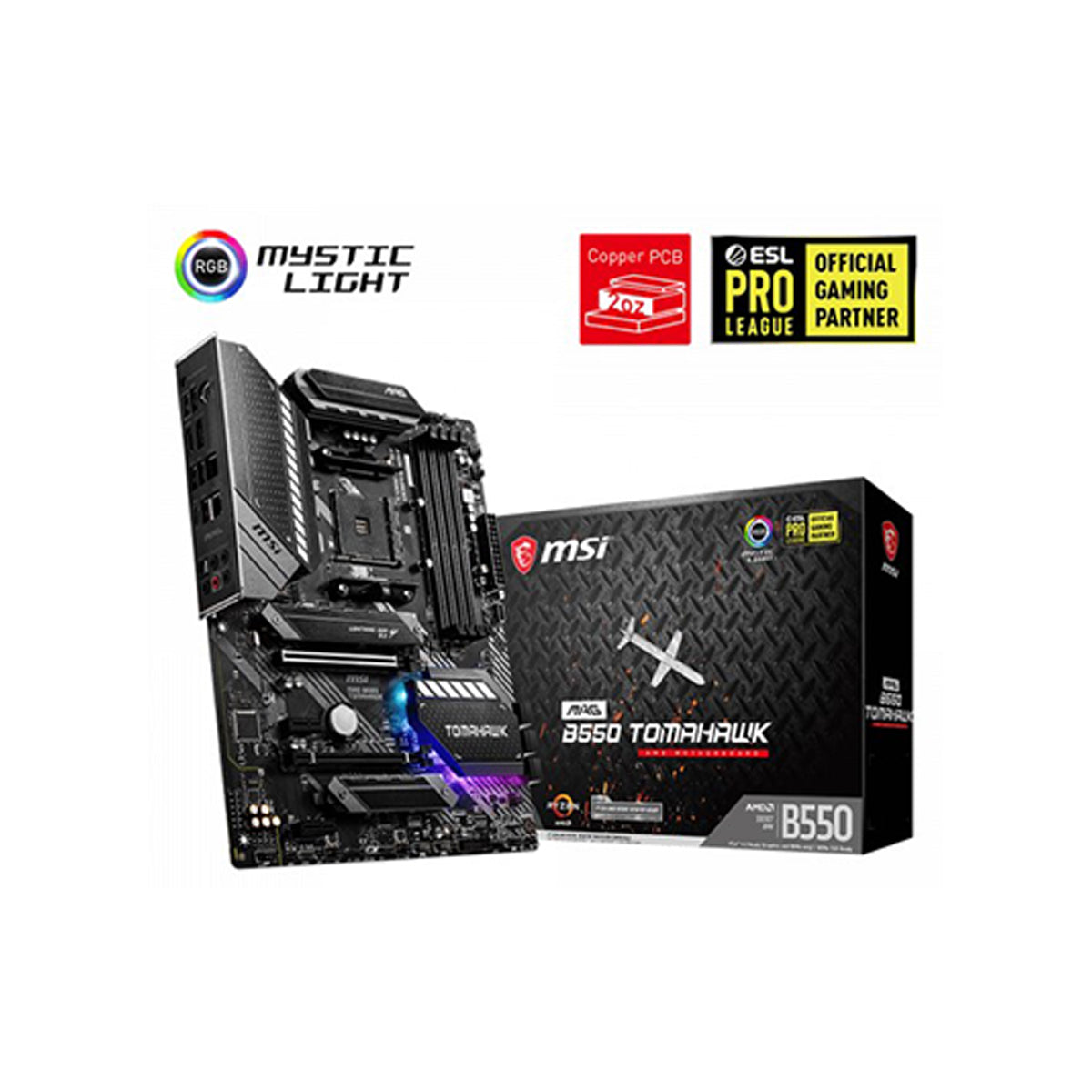 TARJETA MADRE MSI MAG B550 TOMAHAWK AM4 CROSSFIRE ATX