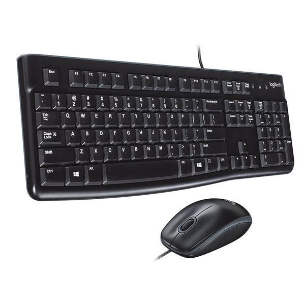 COMBO TECLADO Y MOUSE LOGITECH MK120 NEGRO ALAMBRICO USB 920-004428