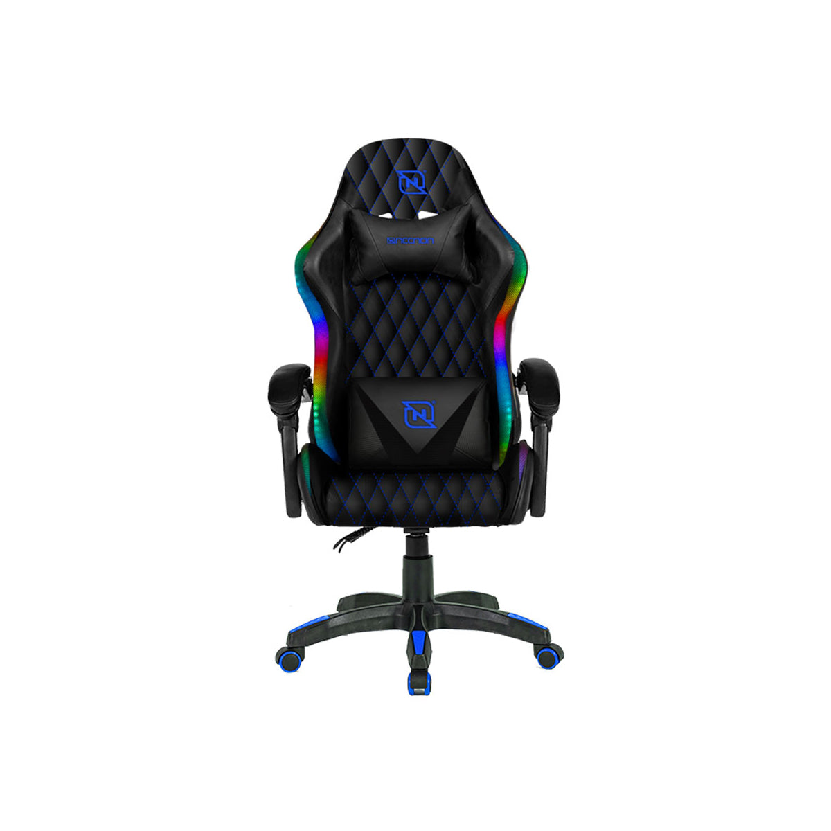 SILLA RGB NECNON (NBSGR122RG) NGS-01,PISTONCLASE 4,FOAM,RUEDA 5",COJIN LUMBAR CABEZA,NGO/AZUL