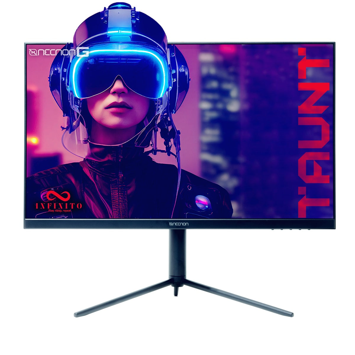 MONITOR LED 27" NECNON (NMG-27FA-NG) 1920X1080,GIRATORIO,165HZ,1MS,RGB,HDMI,VGA,DP,NEGRO