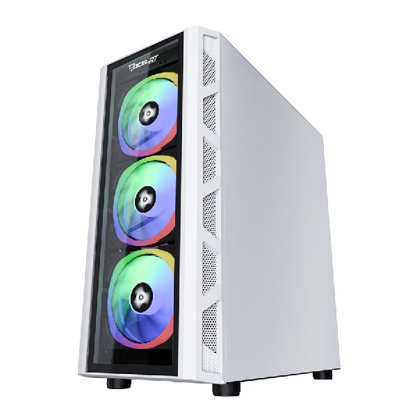 GABINETE OCELOT OG-C WHITE BLIXARD LATERAL CRISTAL TEMPLADO VENTILAODRES ARGB EATX