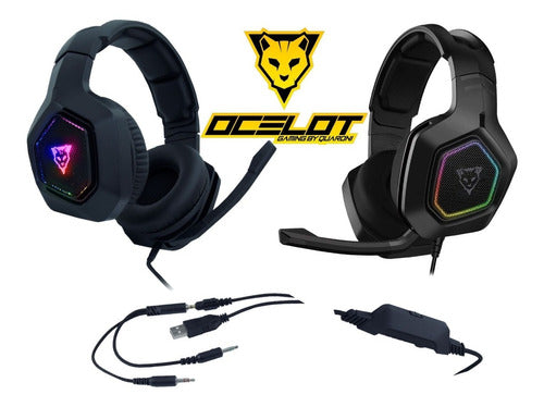 AURICULARES OCELOT OVER-EAR NEGRO RGB REJILLA PC PS4 XBOX ONE SWITCH OGMH02