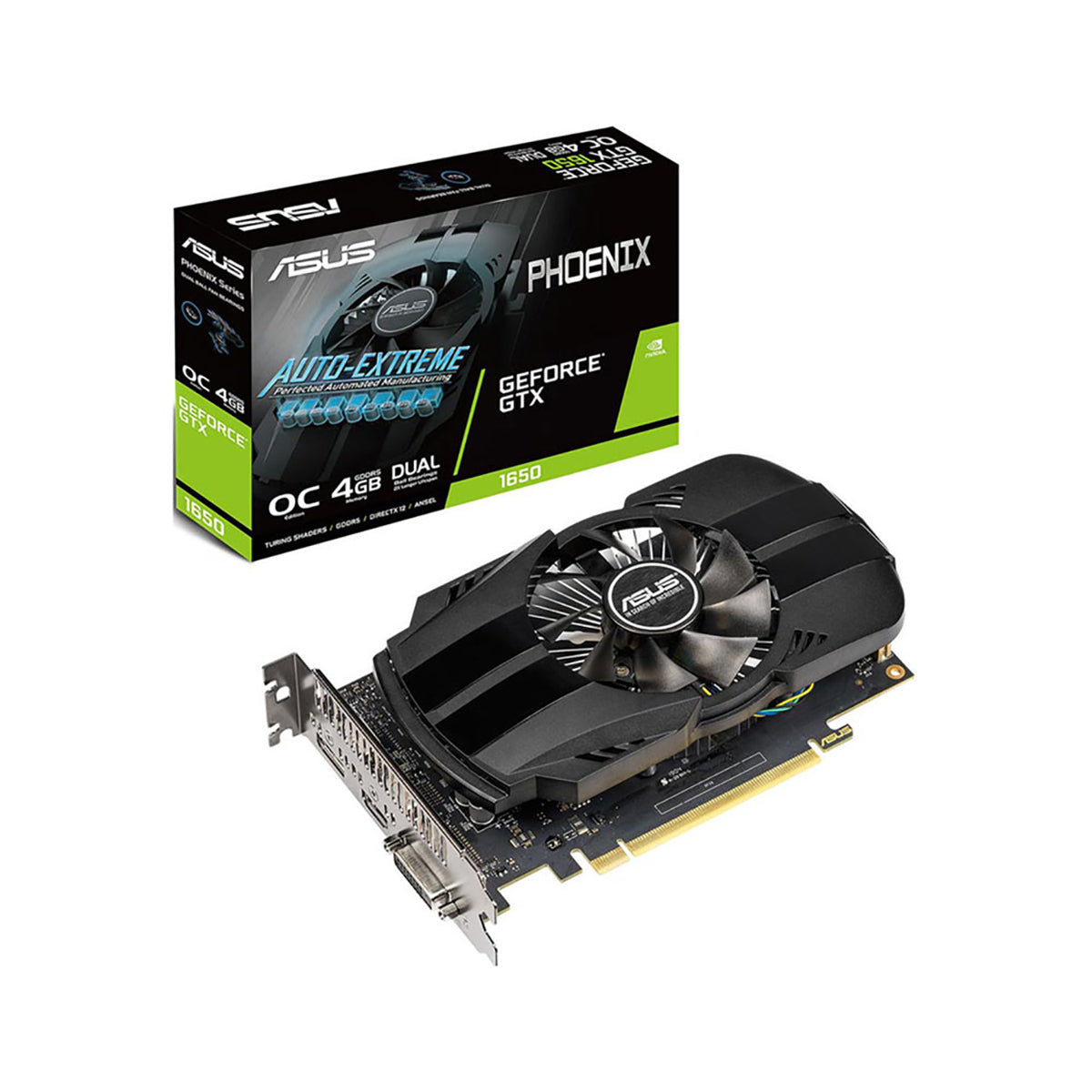 TARJETA DE VIDEO ASUS GEFORCE GTX 1650 4GB GDRR5 128BITS PH-GTX1650-O4G