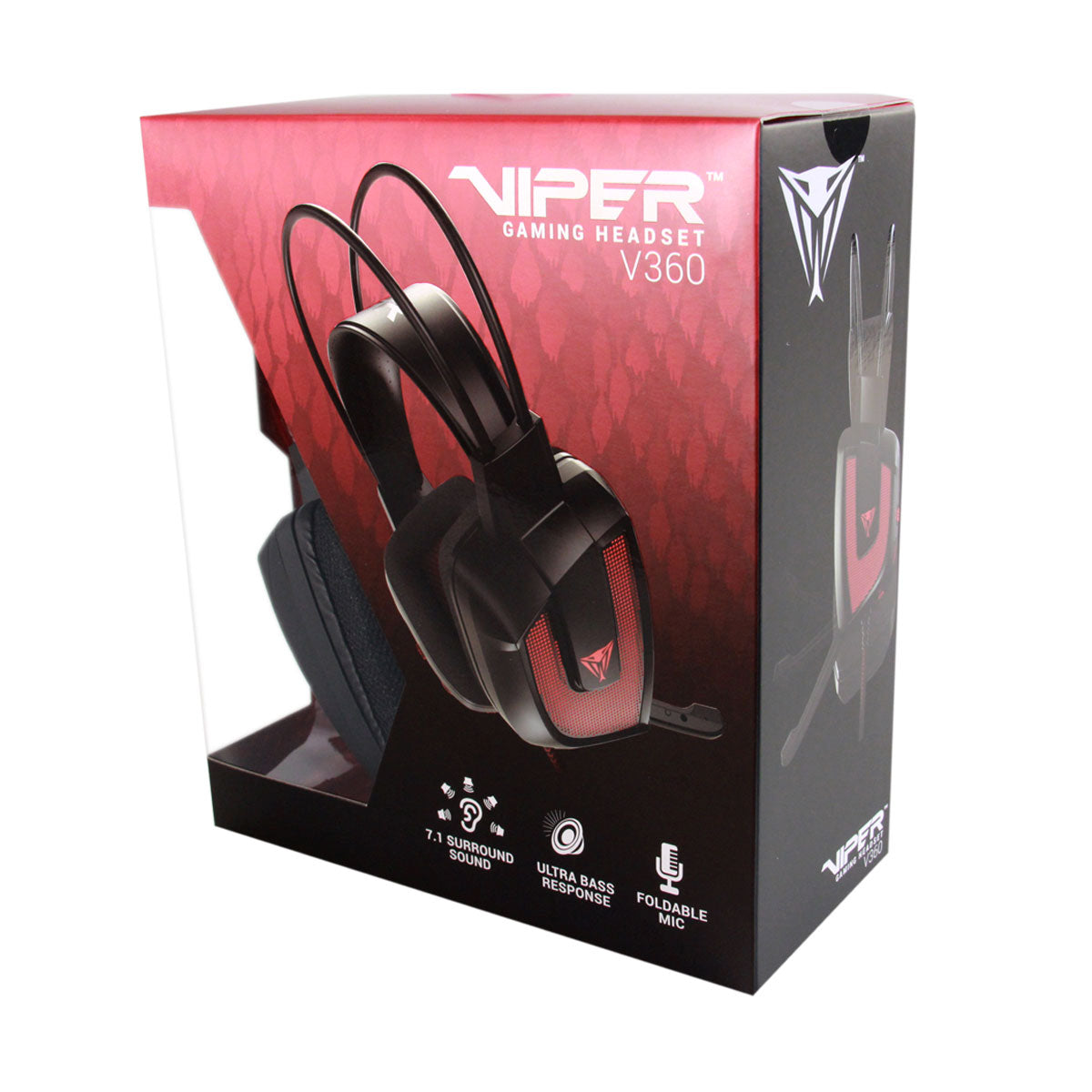 AURICULARES PATRIOT VIPER V360 VIRTUAL 7.1 GAMING USB PV3607UMLK