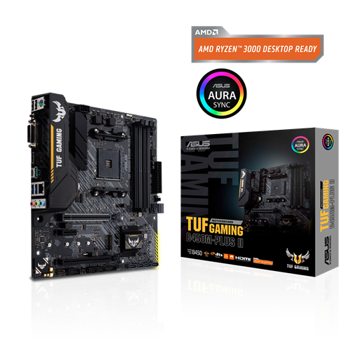 TARJETA MADRE ASUS TUF GAMING B450M-PLUS II AM4 4xDDR4 MATX