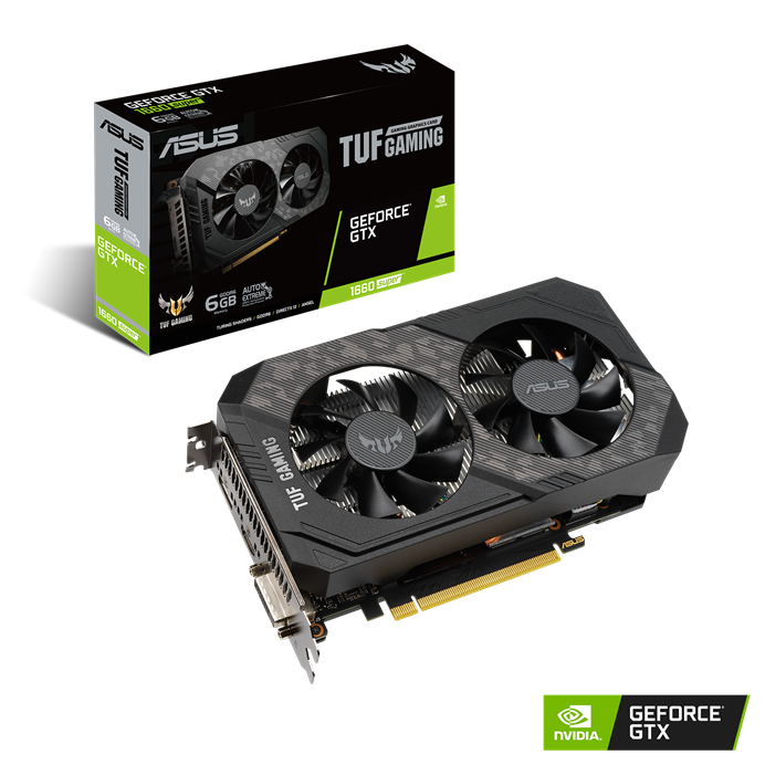 TARJETA DE VIDEO ASUS GEFORCE GTX 1660 SUPER TUF GAMING 6GB GDDR6 192BITS TUF-GTX1660S-6G-GAMING