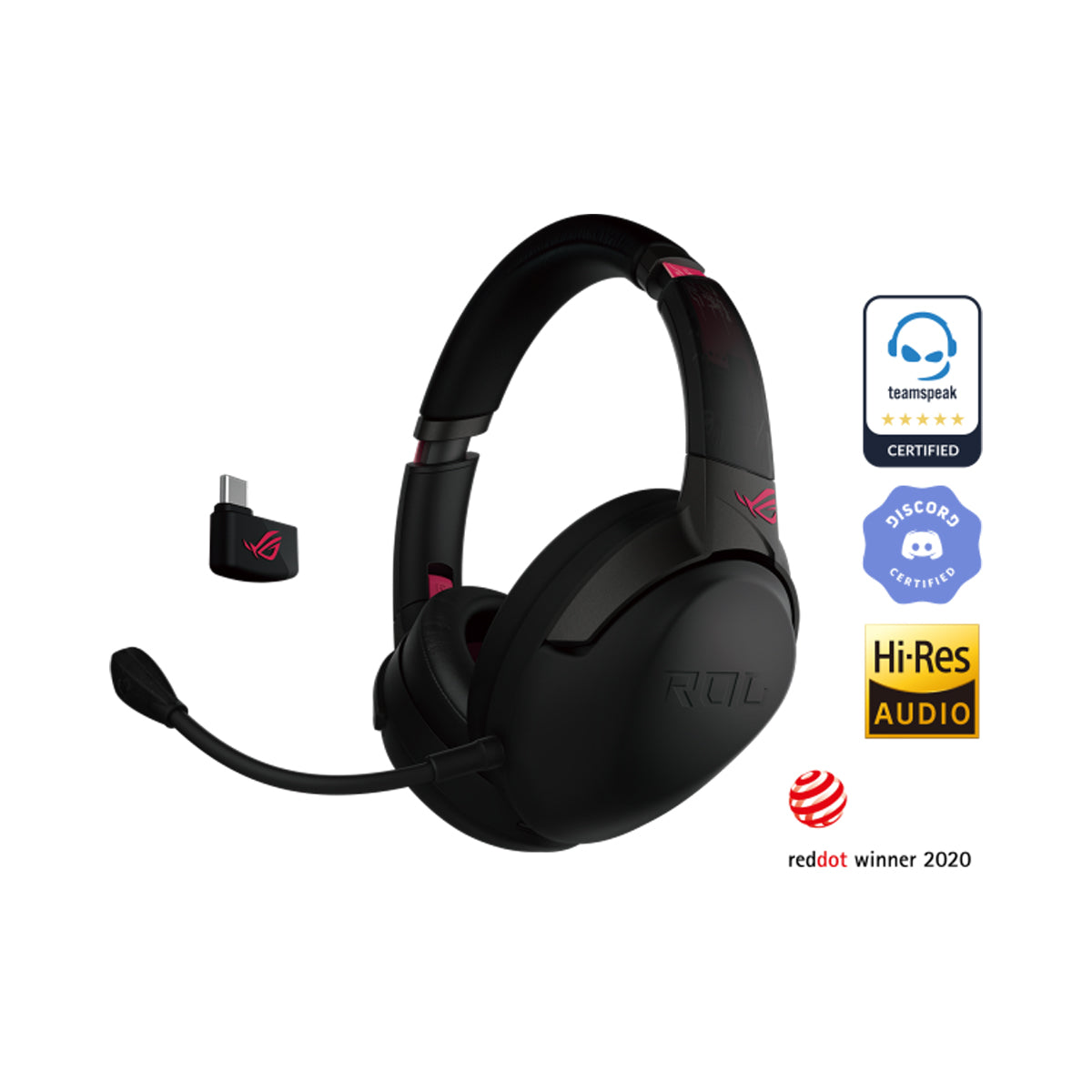 AURICULARES ASUS ROG STRIX GO 2.4 ELECTRO PUNK INALAMBRICOS USB-C PC MAC PS4 SWITCH NEGRO