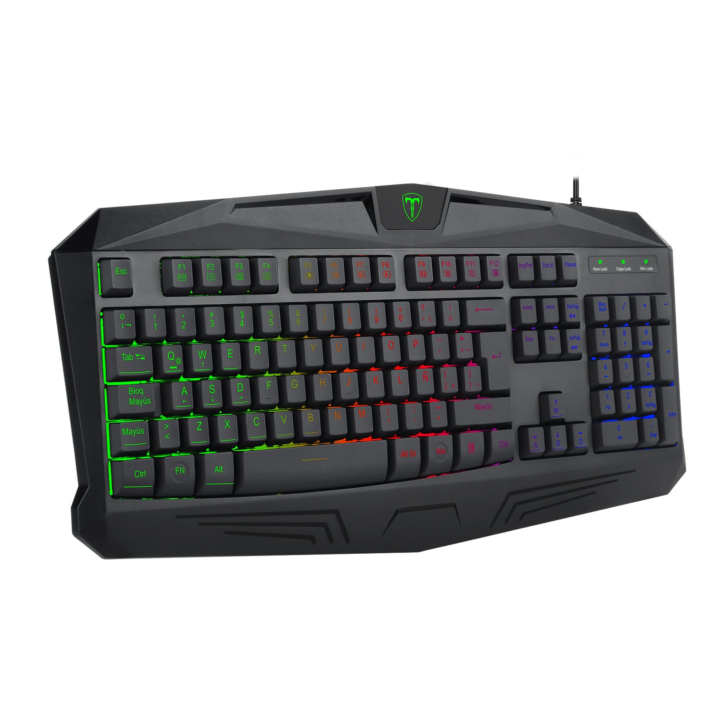 TECLADO T-DAGGER TANKER RAINBOW MEMBRANA T-TGK106