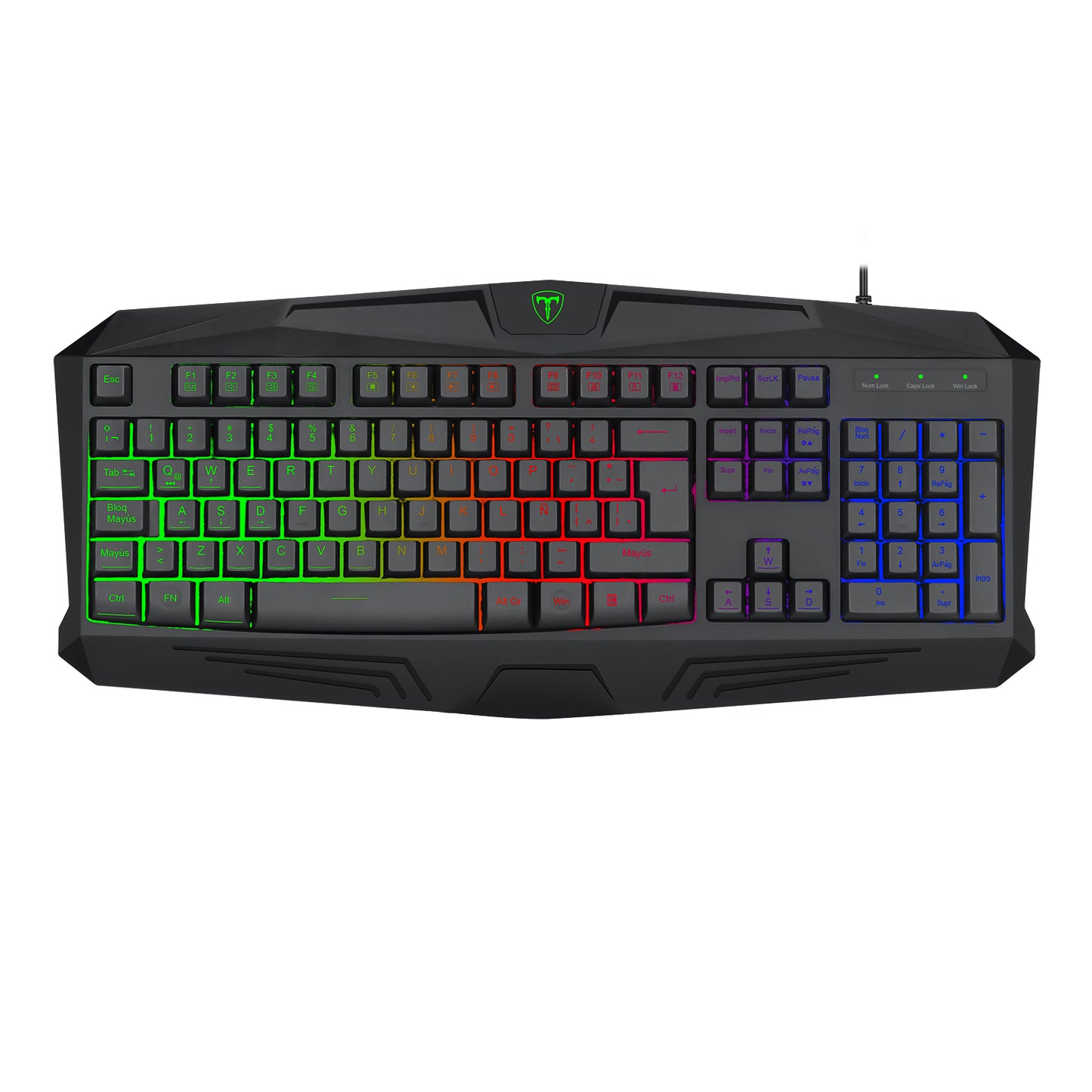 TECLADO T-DAGGER TANKER RAINBOW MEMBRANA T-TGK106