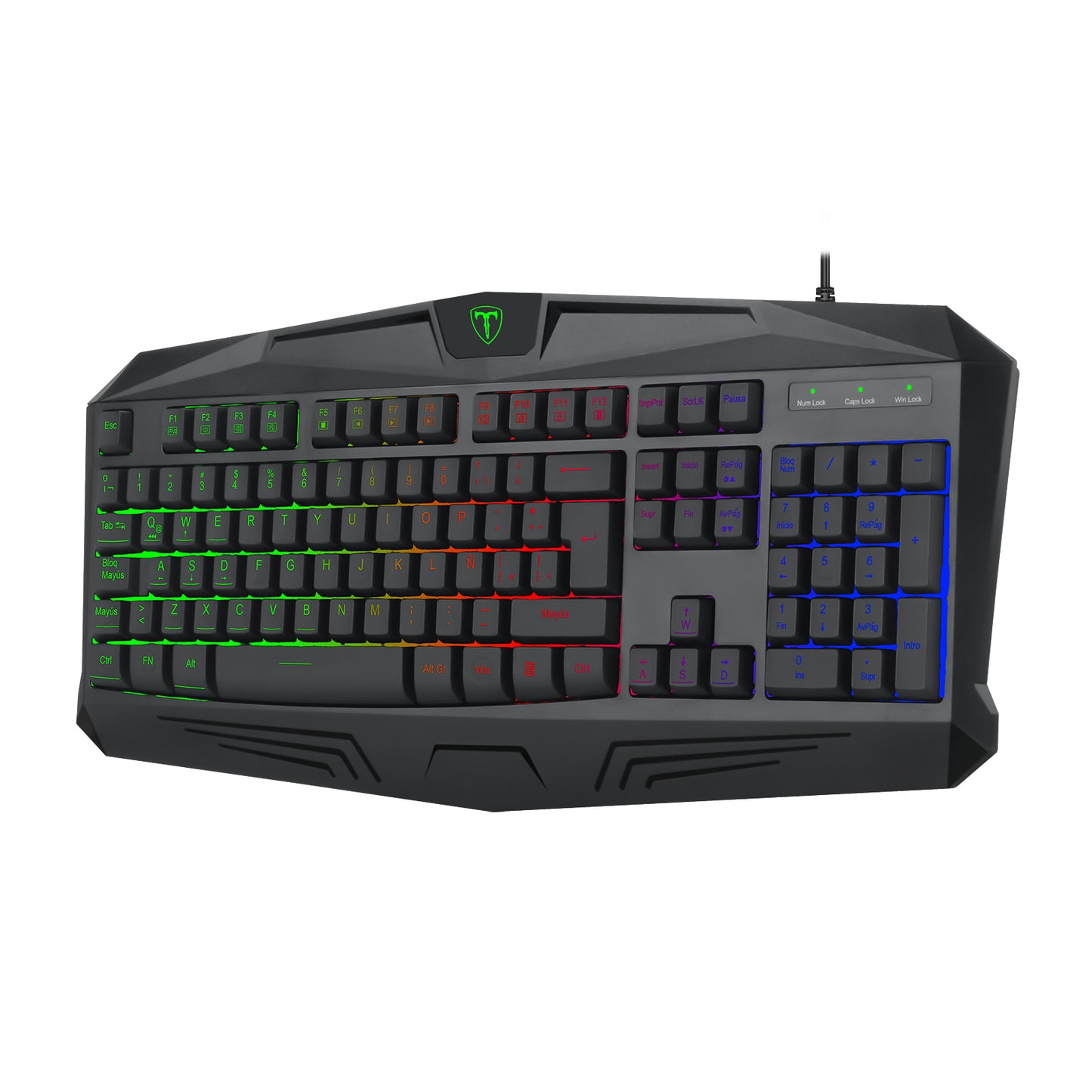 TECLADO T-DAGGER TANKER RAINBOW MEMBRANA T-TGK106