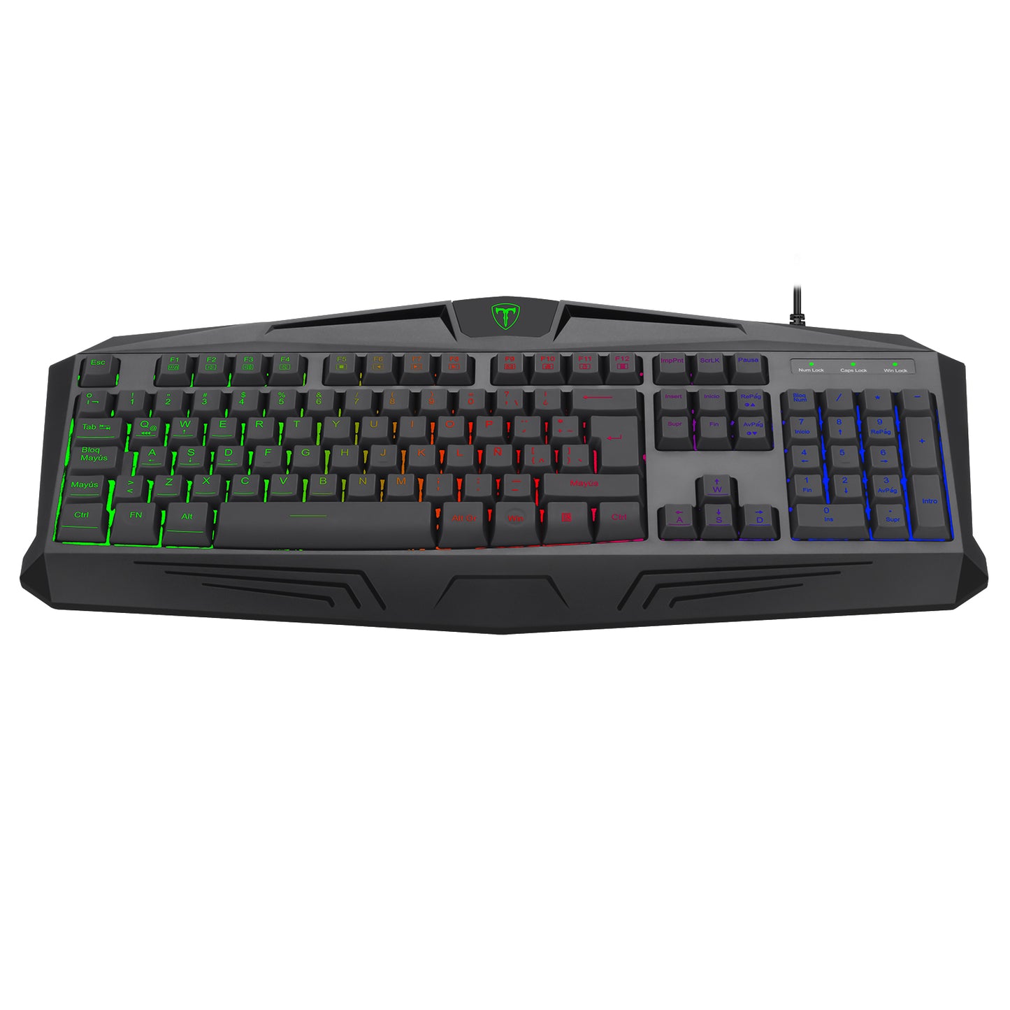 TECLADO T-DAGGER TANKER RAINBOW MEMBRANA T-TGK106
